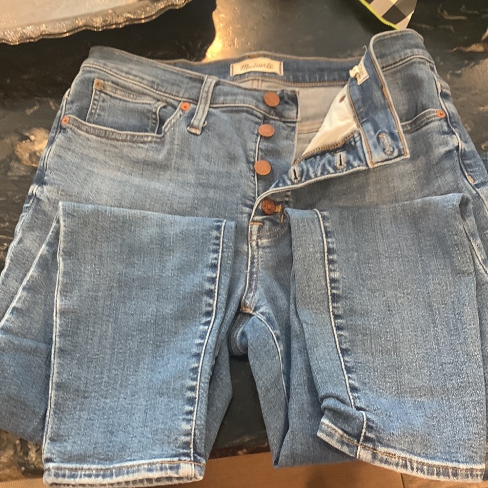 Madewell mid rise skinny cropped button fly denim. Excellent condition. SZ30 - Picture 7 of 7